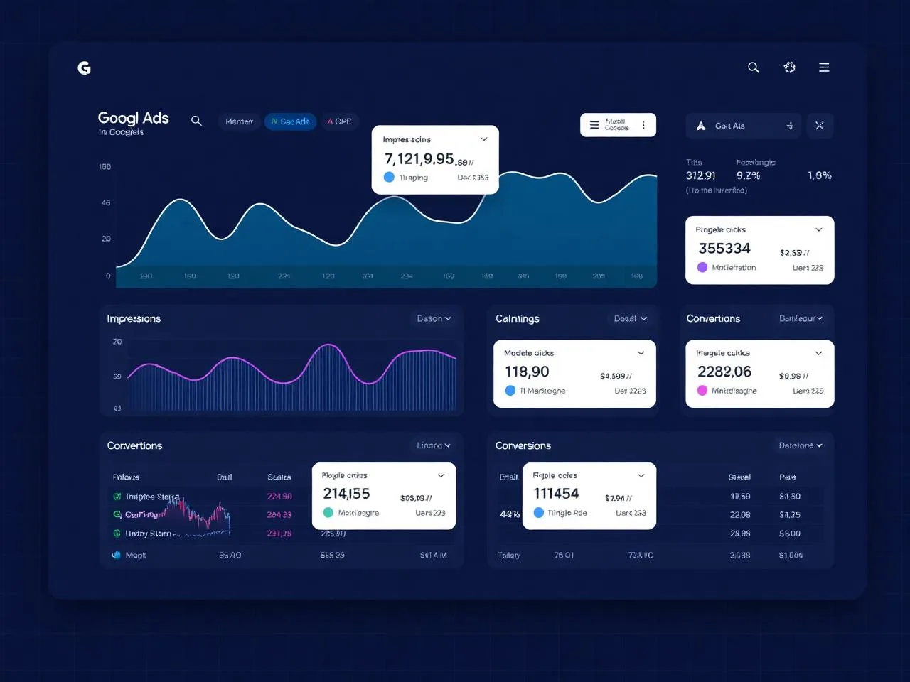 Google Ads dashboard