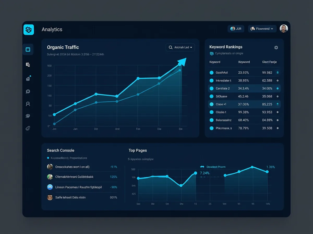 SEO analytics dashboard